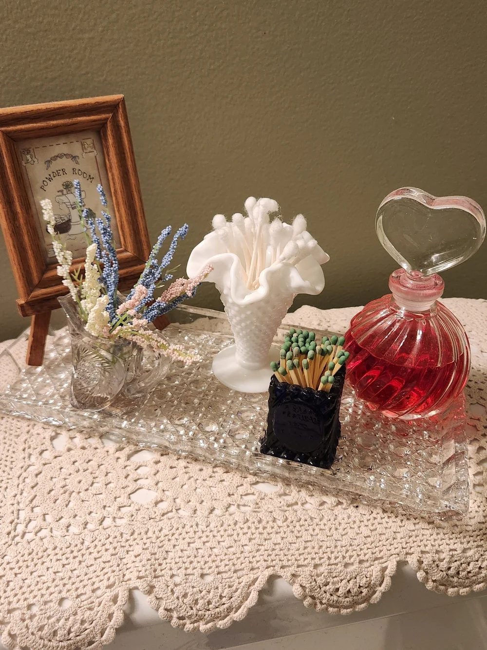 Vintage Fenton White Milk Glass Hobnail Ruffled Mini Vase